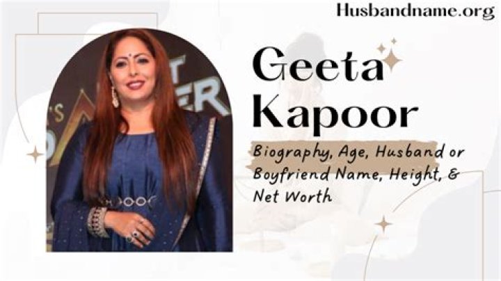 
Geeta Kapur Height, Weight, Net Worth, Age, Birthday, Wikipedia, Who, Instagram, Biography 