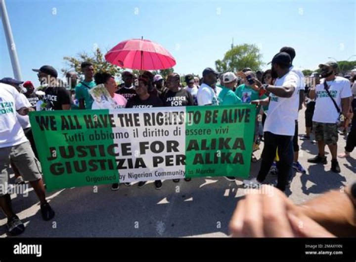 
Nigerian street seller, Alika Ogorchukwu, was killed in Italy 